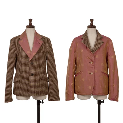 tricot COMME des GARCONS Reversible Houndstooth Jacket