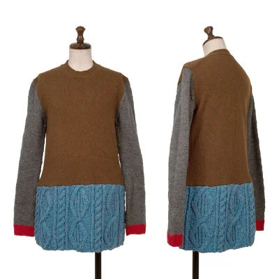 tricot COMME des GARCONS Silk Blended Switching Knit Sweater