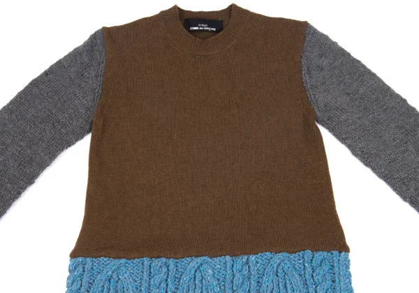 tricot COMME des GARCONS Silk Blended Switching Knit Sweater K-162773_003