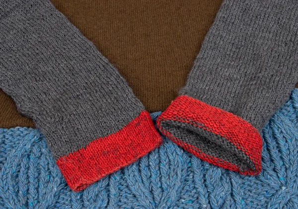 tricot COMME des GARCONS Silk Blended Switching Knit Sweater K-162773_006