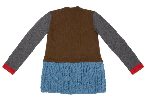 tricot COMME des GARCONS Silk Blended Switching Knit Sweater K-162773_009