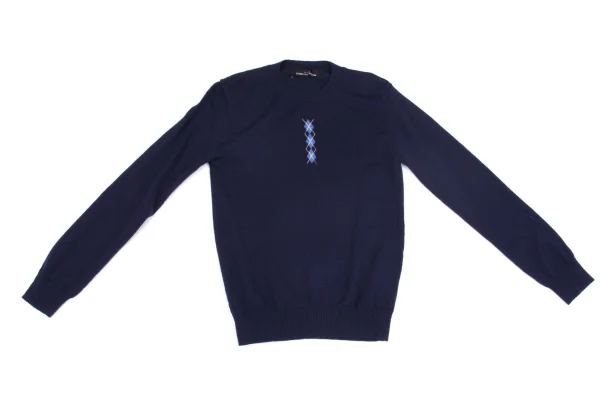 tricot COMME des GARCONS One Point Argyle Knit Sweater K-162774_002