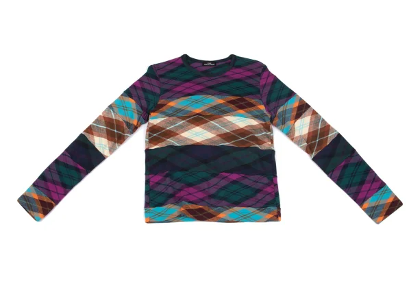 tricot COMME des GARCONS Switching Bias Check Knit Top K-162775_002