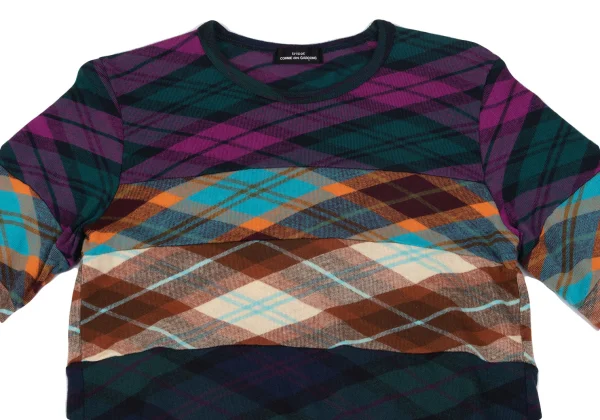 tricot COMME des GARCONS Switching Bias Check Knit Top K-162775_003