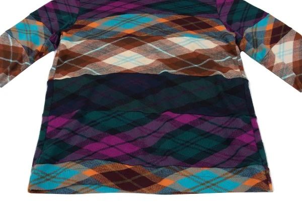 tricot COMME des GARCONS Switching Bias Check Knit Top K-162775_007