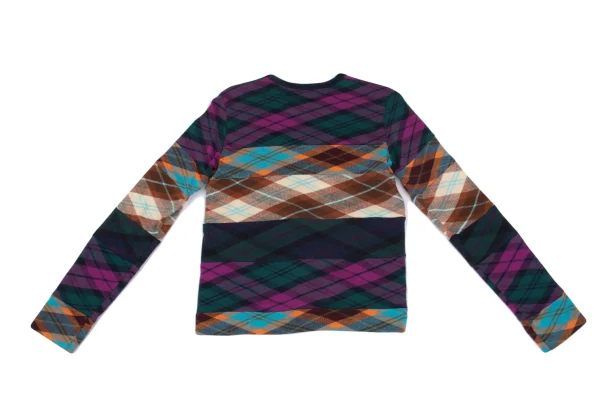 tricot COMME des GARCONS Switching Bias Check Knit Top K-162775_009