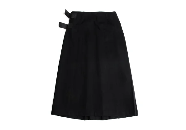tricot COMME des GARCONS Leather Belt Wool Pleated Skirt K-162778_008