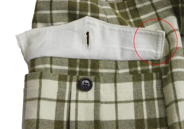 tricot COMME des GARCONS Leather Belt Wool Check Wrap Skirt K-162779_005