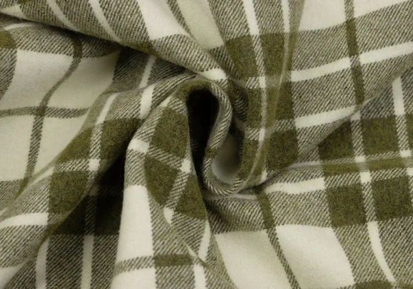 tricot COMME des GARCONS Leather Belt Wool Check Wrap Skirt K-162779_014