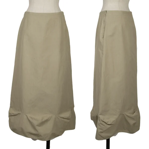 tricot COMME des GARCONS Linen Cotton Hem Switching Skirt Beige M K-162780_001