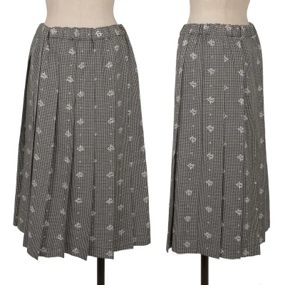 robe de chambre COMME des GARCONS Floral Houndstooth Skirt