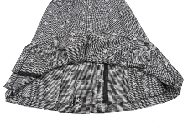 robe de chambre COMME des GARCONS Floral Houndstooth Skirt K-162784_010