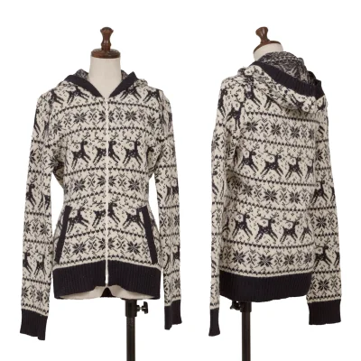 JUNYA WATANABE COMME des GARCONS Nordic Wool Knit Hooded Jacket