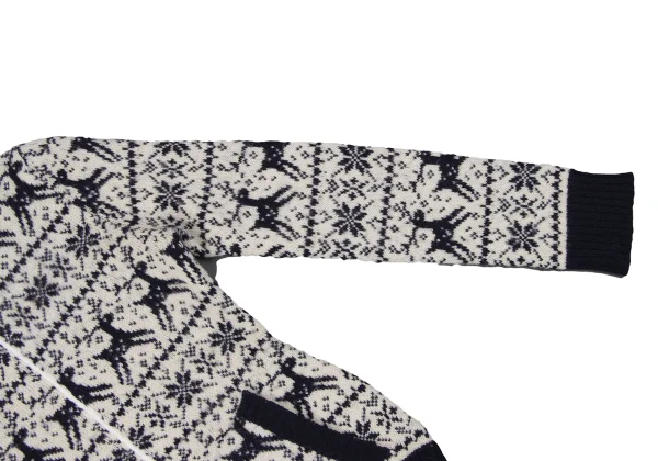 JUNYA WATANABE COMME des GARCONS Nordic Wool Knit Hooded Jacket K-162786_007