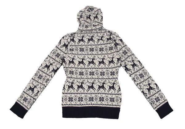 JUNYA WATANABE COMME des GARCONS Nordic Wool Knit Hooded Jacket K-162786_012