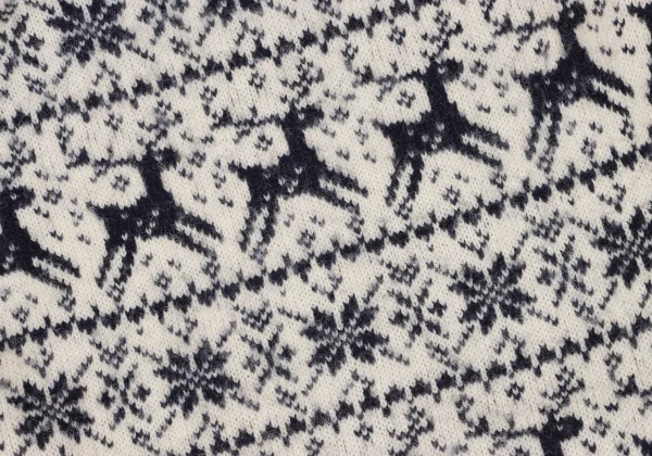 JUNYA WATANABE COMME des GARCONS Nordic Wool Knit Hooded Jacket K-162786_013