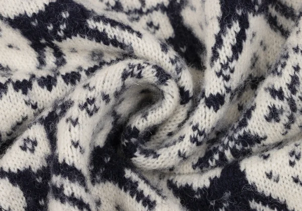 JUNYA WATANABE COMME des GARCONS Nordic Wool Knit Hooded Jacket K-162786_014