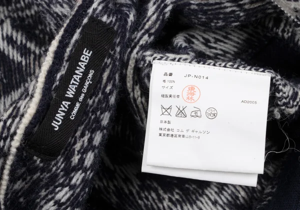 JUNYA WATANABE COMME des GARCONS Nordic Wool Knit Hooded Jacket K-162786_016