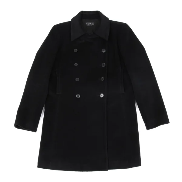 agnes b. Wool Angola Double Breasted Coat K-162787_002