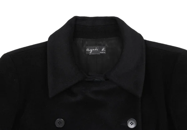 agnes b. Wool Angola Double Breasted Coat K-162787_004