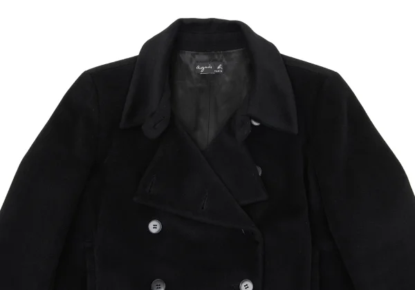 agnes b. Wool Angola Double Breasted Coat K-162787_007
