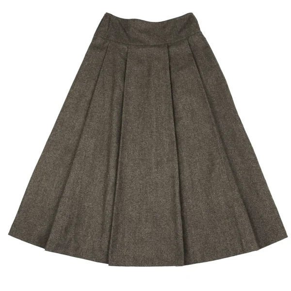 agnes b. Wool Tuck Flare Skirt K-162789_011