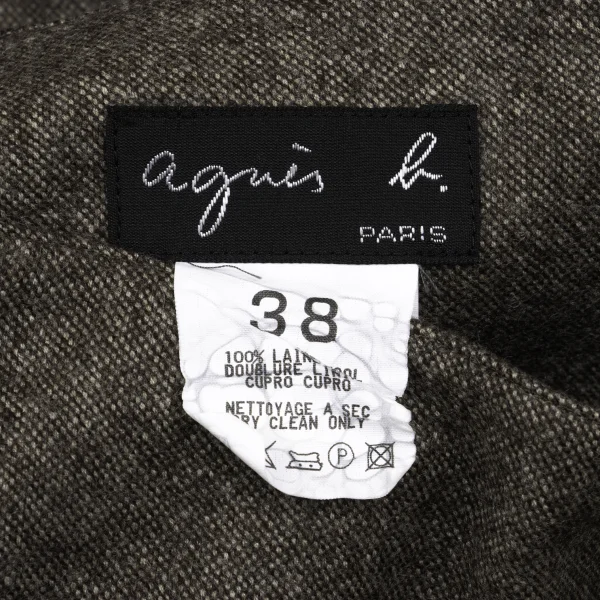 agnes b. Wool Tuck Flare Skirt K-162789_013