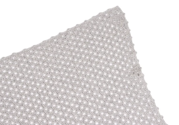 agnes b. Openwork Check Knitting Scarf K-162790_003