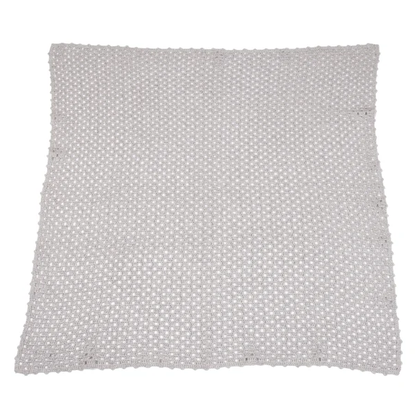 agnes b. Openwork Check Knitting Scarf K-162790_006