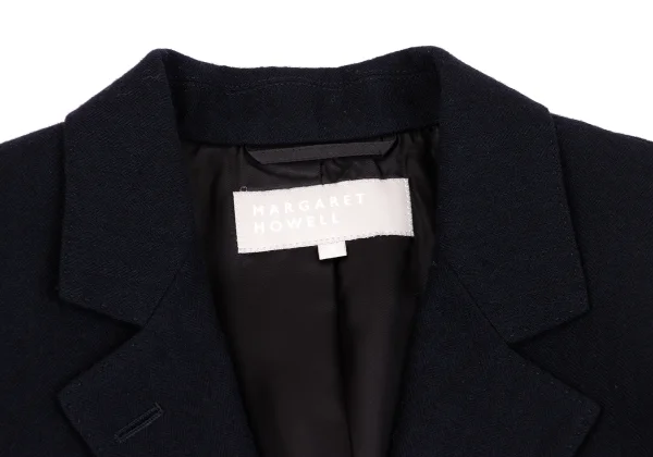 MARGARET HOWELL Wool Herringbone Covered Button Jacket K-162791_004