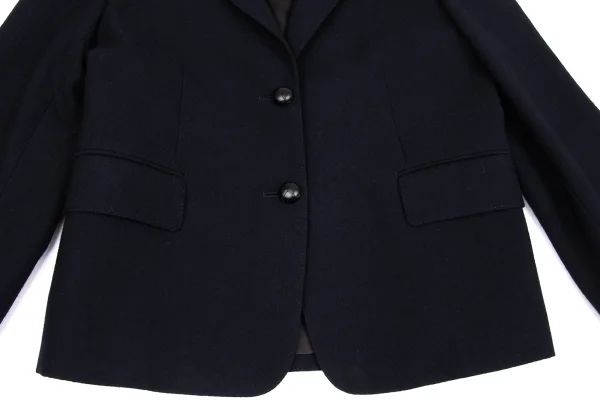 MARGARET HOWELL Wool Herringbone Covered Button Jacket K-162791_009