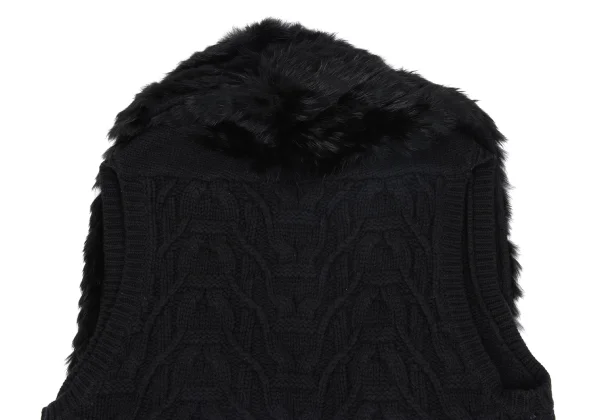 MARC by MARC JACOBS Rabbit Fur Collar Knit Vest K-162794_008