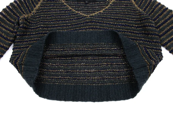 MARC by MARC JACOBS Low Gauge Stripe Weave V-neck Knit K-162797_007