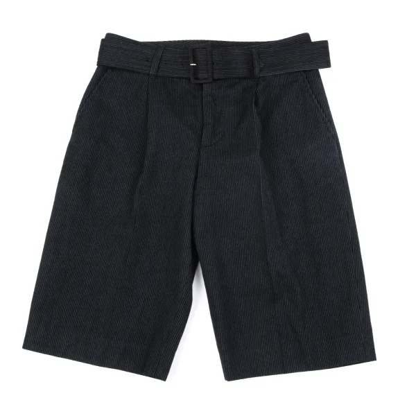MARC by MARC JACOBS Wool Blend Stripe Belted Shorts Charcoal,Black 2 K-162798_001