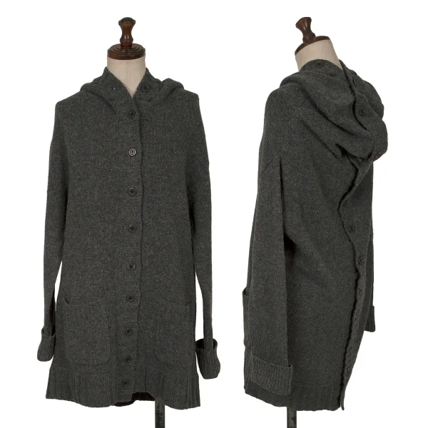 A/T Front and Back Open Knit Cardigan Grey S-M K-162802_001