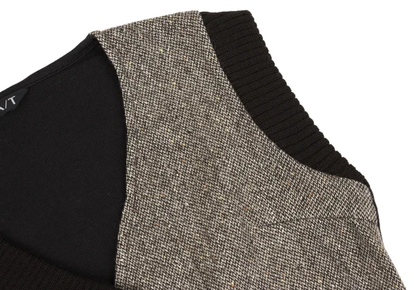 A/T Tweed Switching Knit Vest K-162803_004