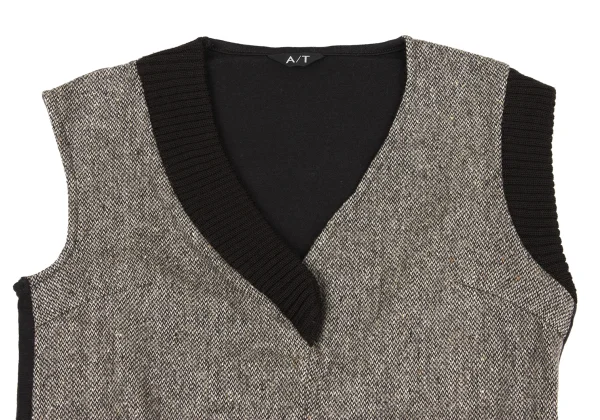 A/T Tweed Switching Knit Vest & Straight Pants K-162805_004
