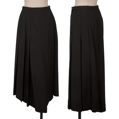 A/T Wool Pleats Switching Skirt