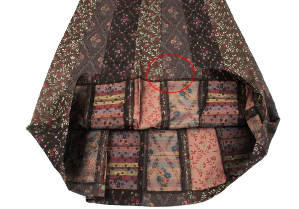 A/T Flower Jacquard Switching Flare Skirt K-162808_006