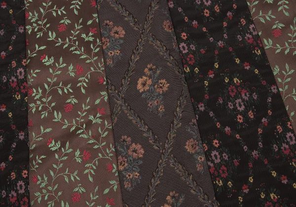 A/T Flower Jacquard Switching Flare Skirt K-162808_010