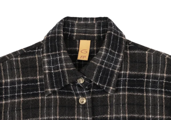 gigli Wool Check Switching Blouse K-162809_004