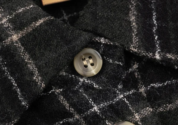 gigli Wool Check Switching Blouse K-162809_005