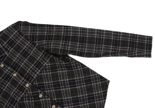 gigli Wool Check Switching Blouse K-162809_006
