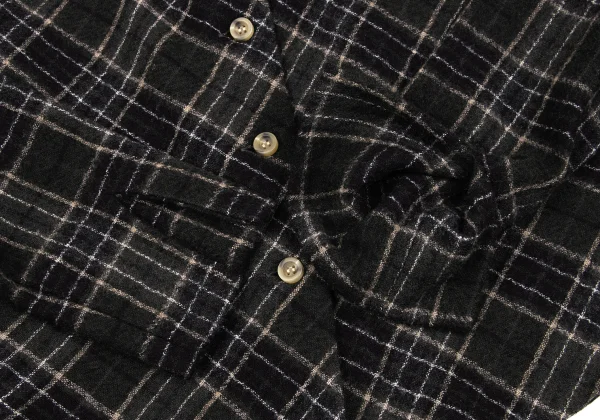 gigli Wool Check Switching Blouse K-162809_007