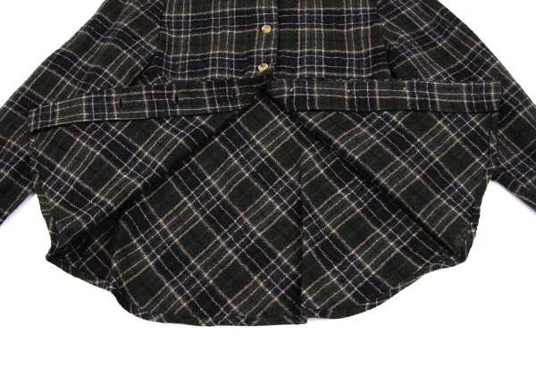gigli Wool Check Switching Blouse K-162809_009