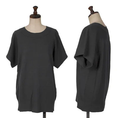 zucca Dyed Wool Short Sleeves Knit Seater