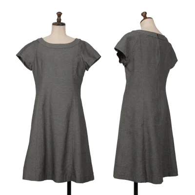 Jocomomola Cotton Micro Check Short Sleeves Dress