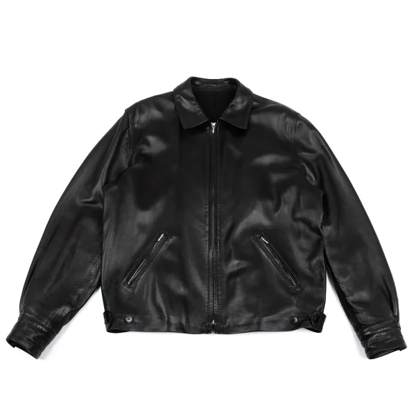 agnes.b homme Laｍb Leather Zip Blouson Black 2 K-162813_001