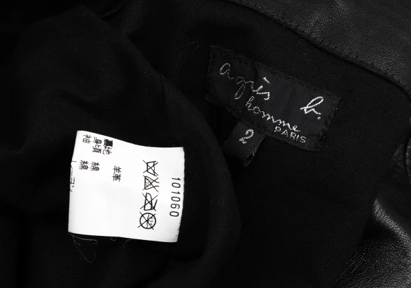 agnes.b homme Laｍb Leather Zip Blouson K-162813_017