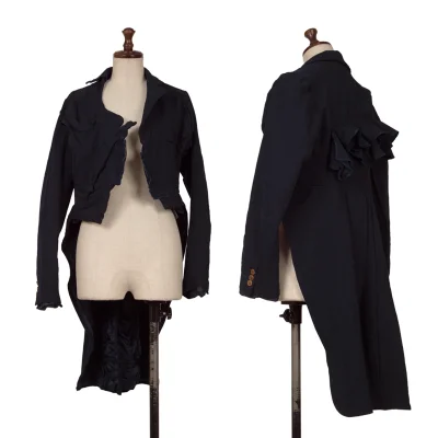 COMME des GARCONS Poly Back Frill Long Tail Jaket